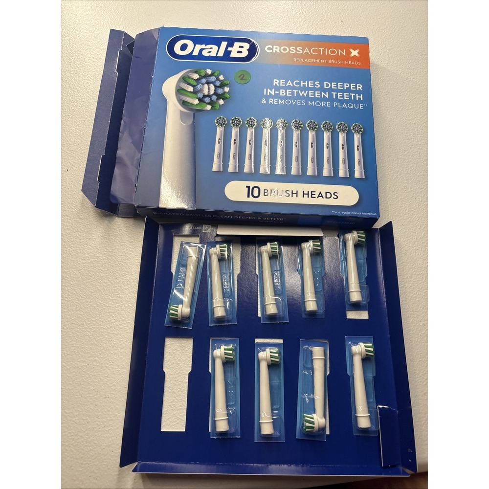 Oral-B CrossAction Replacement Brush Heads with Bacterial Protection (9-Count)